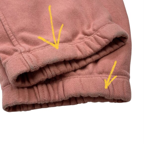 Rag and Bone City Terry Sweatpant Jogger M Mauved Out Pink Logo Pull On Hi-Rise - Picture 6 of 13